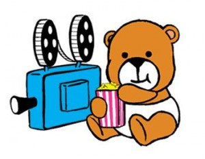 rockabye baby bear illustration for movie night