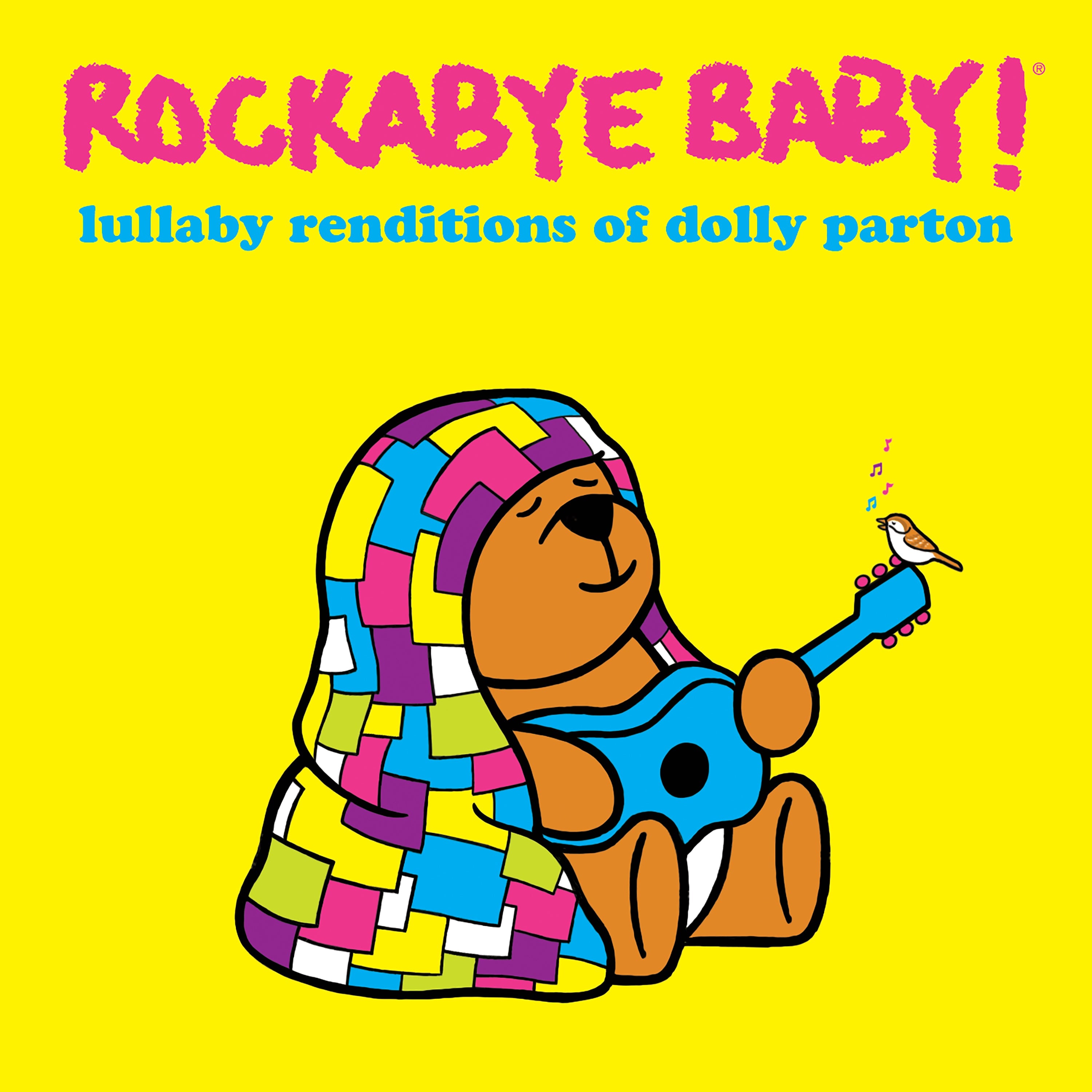 yellow album art for modern lullabies by rockabye baby