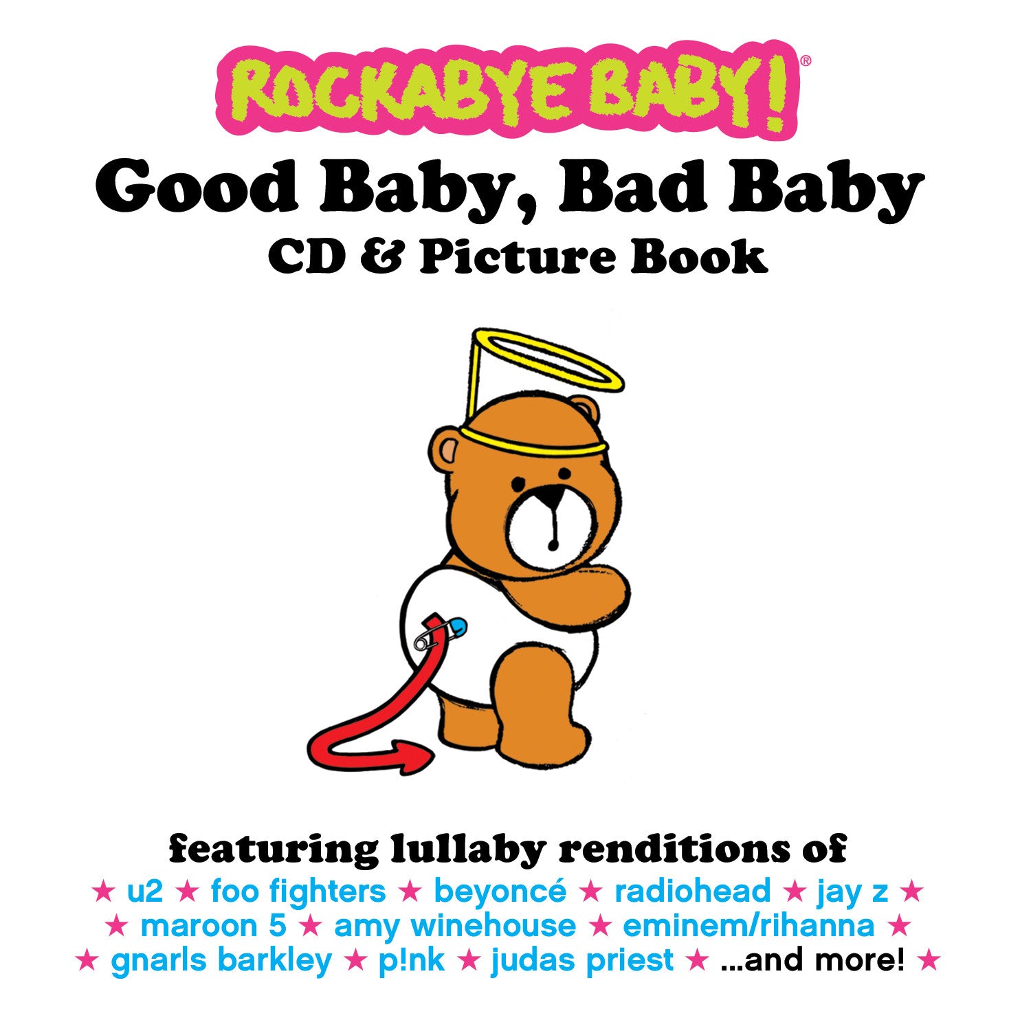rockabye baby modern lullabies good baby bad baby cd and picture book