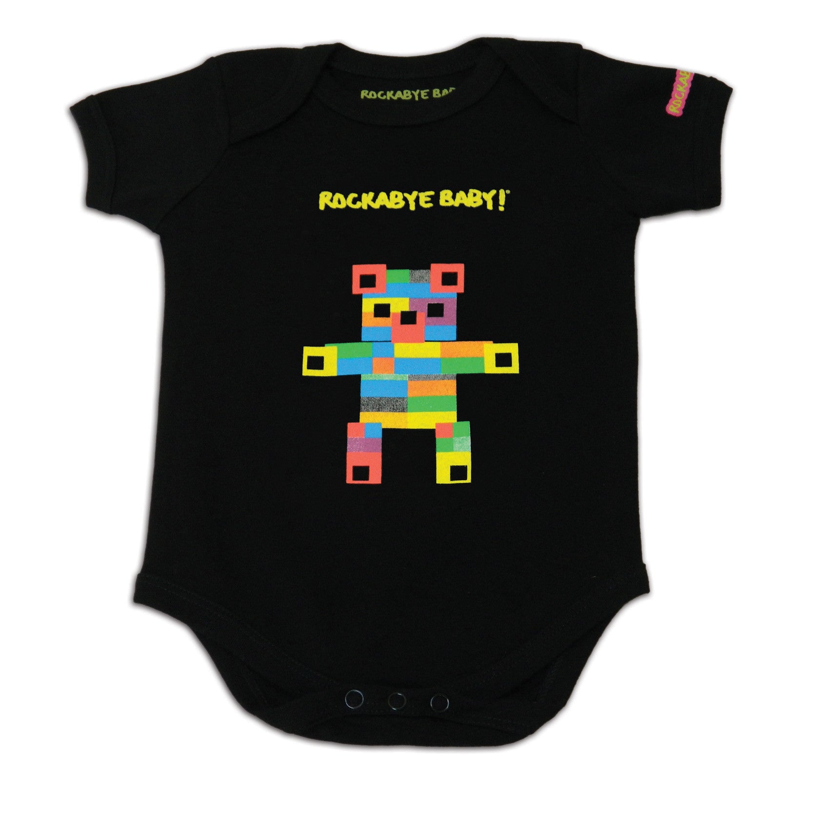 rockabye baby coldplay organic bodysuit black