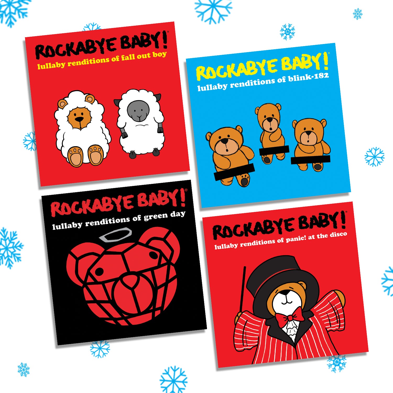 Album art for Rockabye Baby Emo Christmas CD Bundle - Modern Lullabies for Baby