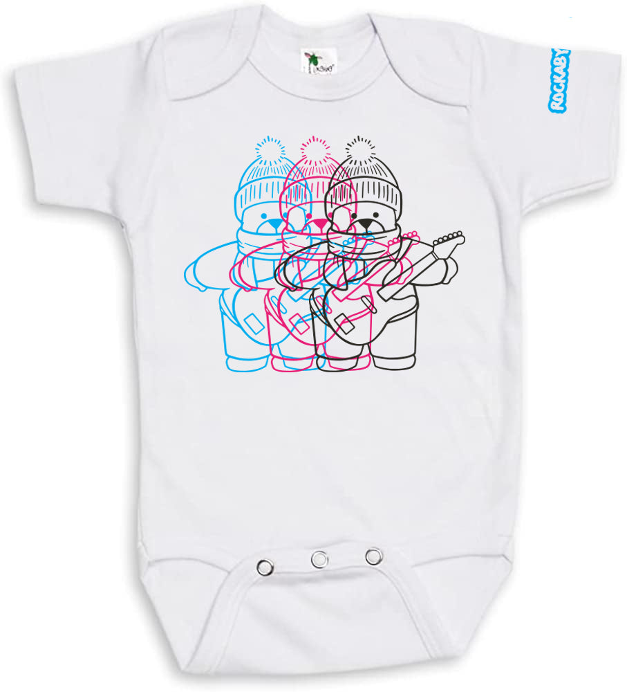 Organic Baby Bodysuit (Holiday Design on White)