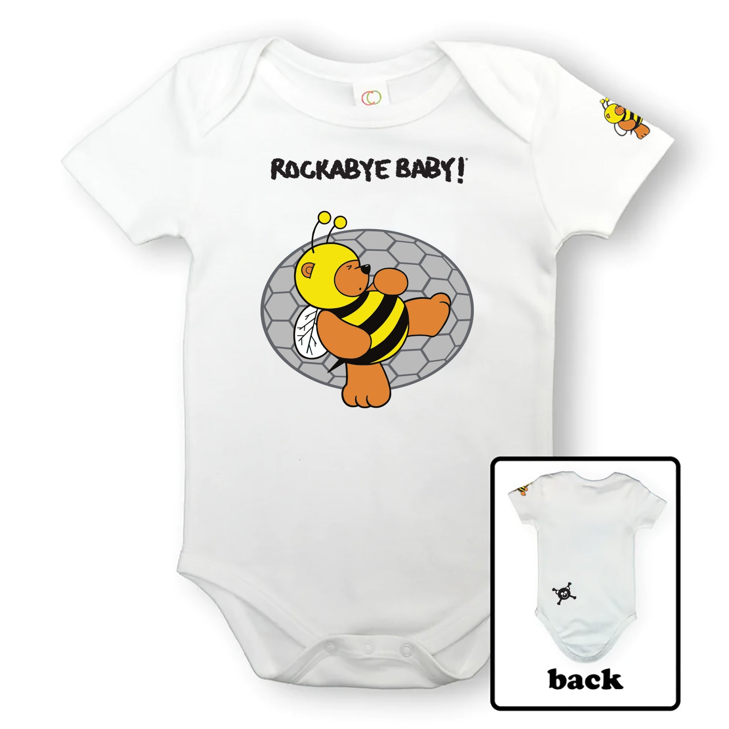 Organic Baby Bodysuit ("Lullaby Renditions of Wu-Tang Clan" Album Art on Black or White)