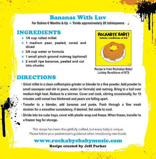 banana pear baby food recipe for babies 6 months and up