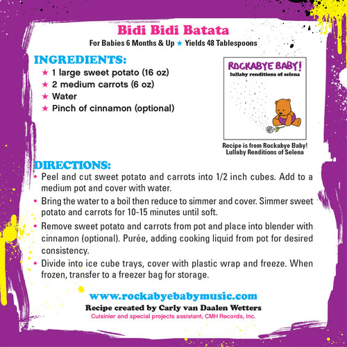 sweet potato carrot homemade baby food recipe for babies 6 months and up