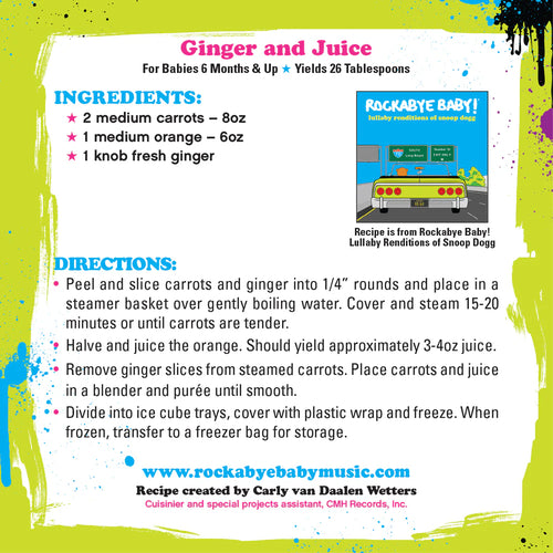 carrot ginger orange baby food recipe for babies 6 months and up