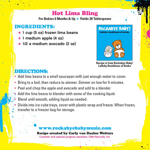 lima bean apple avocado baby food recipe for babies 6 months and up