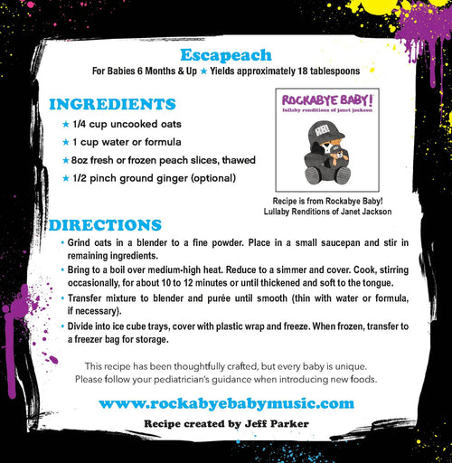 peach ginger oat baby food recipe for babies 6 months and up