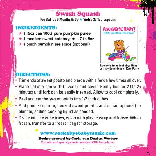 pumpkin sweet potato baby food recipe for babies 6 months and up